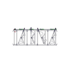 Drabina paszowa SAFETY 4/3 m Jourdain – widok z przodu