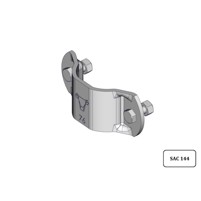 Półobejma TRÈFLE Ø 76mm goła