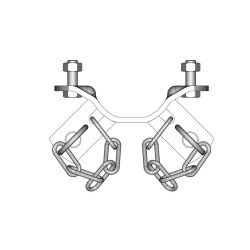 Półobejma TRÈFLE Ø 76mm dwustronna