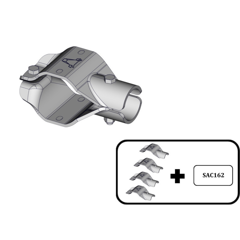 Para obejm TRÈFLE Ø 102 mm do przegrody jednostronnej JOURDAIN