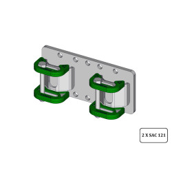 Okucie zaczepu SURLOCK®  naścienne podwójne