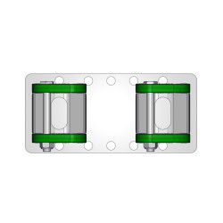 Okucie zaczepu SURLOCK®  naścienne podwójne