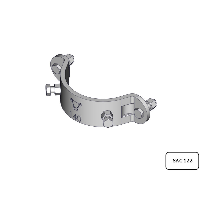 Półobejma OKRĄGŁA Ø 140mm z zabezpieczeniem