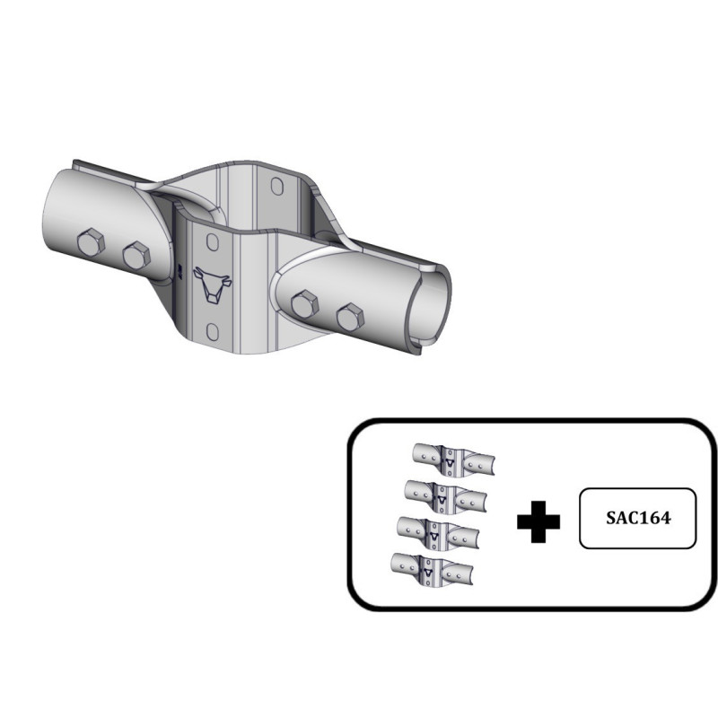 Para obejma TRÈFLE Ø 102mm do przegrody dwustronnej od JOURDAIN