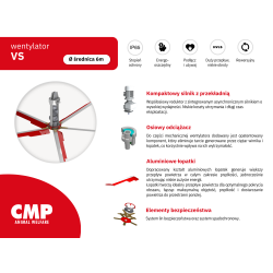 Wentylator VS średnica 6m marki CMP Animal Welfare