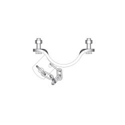 Półobejma okrągła Ø 102 mm Jourdain – widok z góry